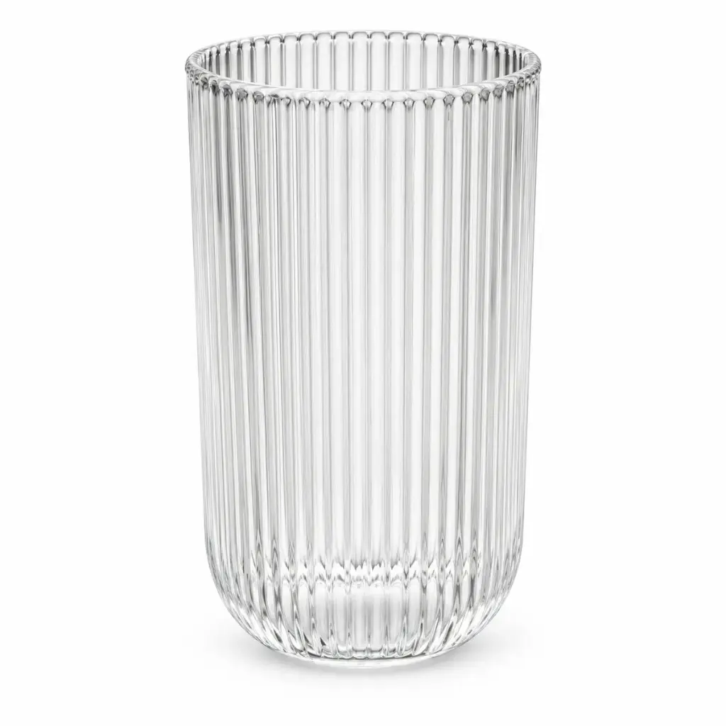 VASO VIDRIO TRAGO LARGO MIL RAYAS 7.5 X 13CM ( A-78 / K75130 )