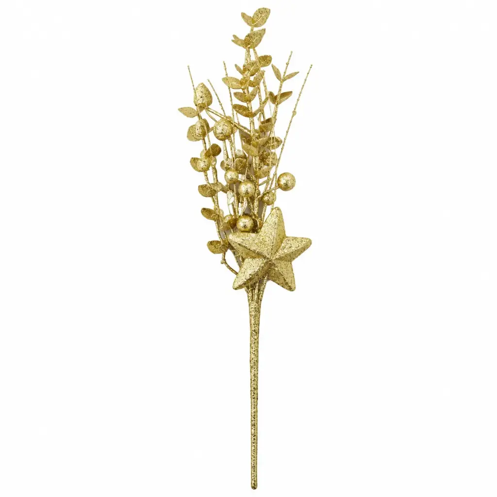 FLOR GLITTER C/ ESTRELLA 44CM E/ BO ( NS410739 )