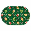 BANDEJA PLASTICA OVAL NAVIDEÑA 46,5 X 32 X 3CM ( NS413389Z1 )