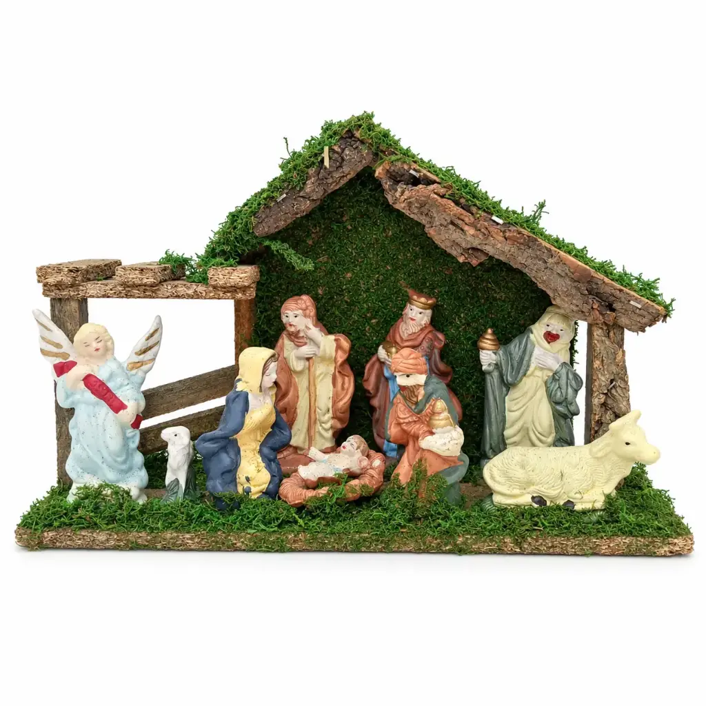 PESEBRE NAVIDEÑO X9 FIGURAS E/ CJ ( DX3404 )
