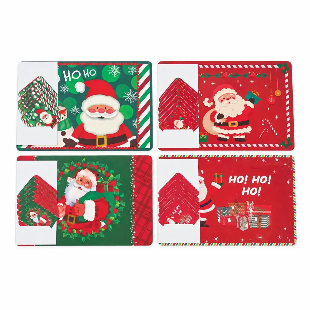 INDIVIDUAL NAVIDEÑO C/ POSA VASOS 27 X 42CM X6 E/ BO ( NS441854 )