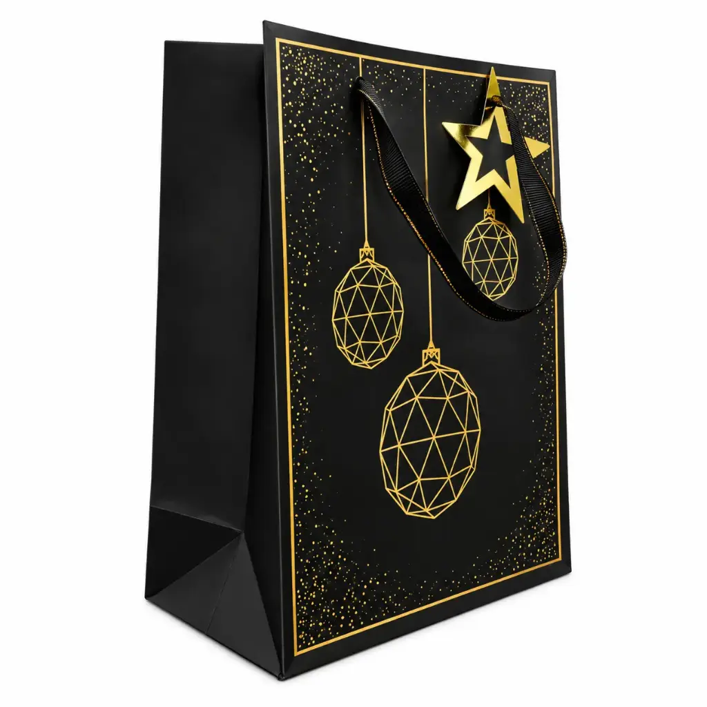 BOLSA REGALO PAPEL LAMINADO C/ DISEÑO 32 X 26 X 12CM  ( CA6481 ) 