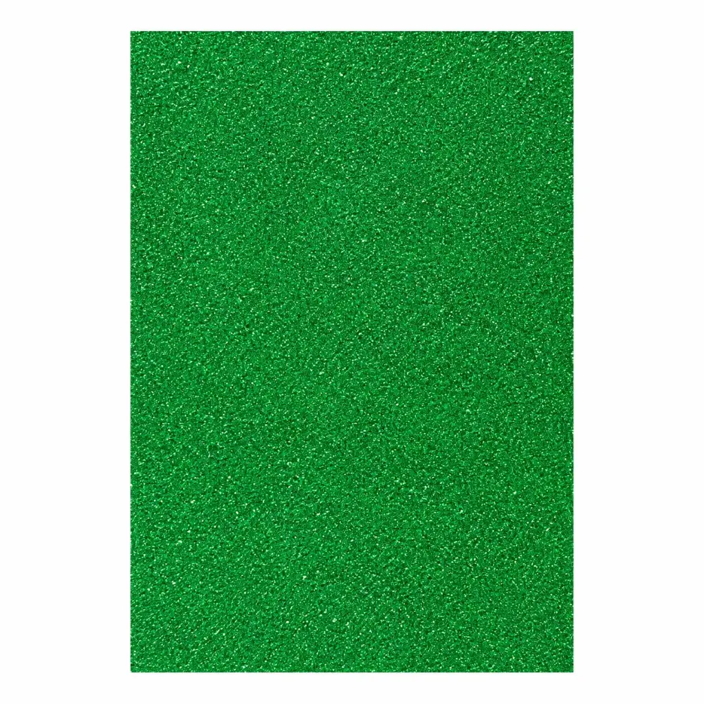 GOMA EVA GLITTER VERDE NAVIDAD 40 X 60CM ( M78 )