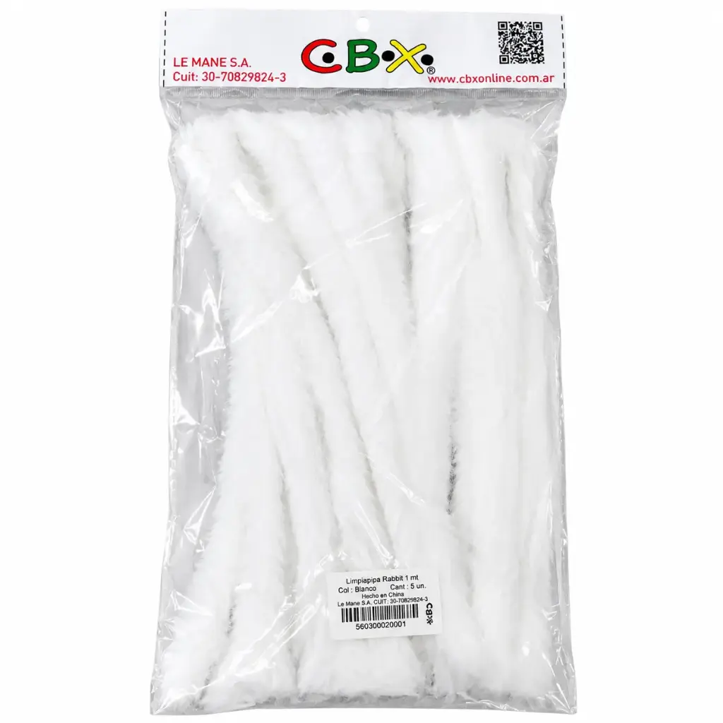 LIMPIA PIPA RABBIT BLANCO 100CM X5 E/ BO ( BLANCO )