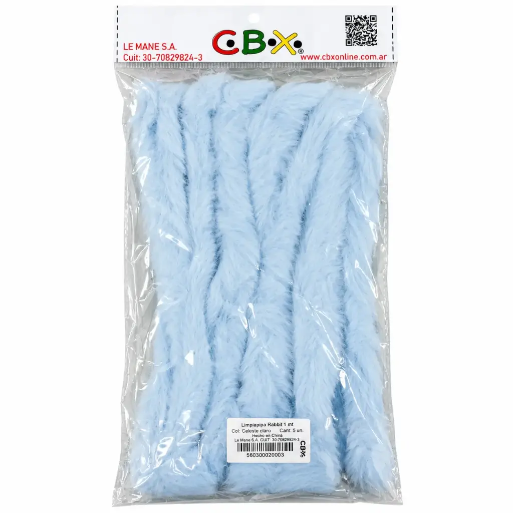 LIMPIA PIPA RABBIT CELESTE CLARO 100CM X5 E/ BO ( CELESTE CLARO )