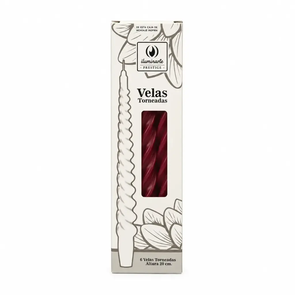 VELA TORNEADA 20CM X6 E/ CJ ( 134N )