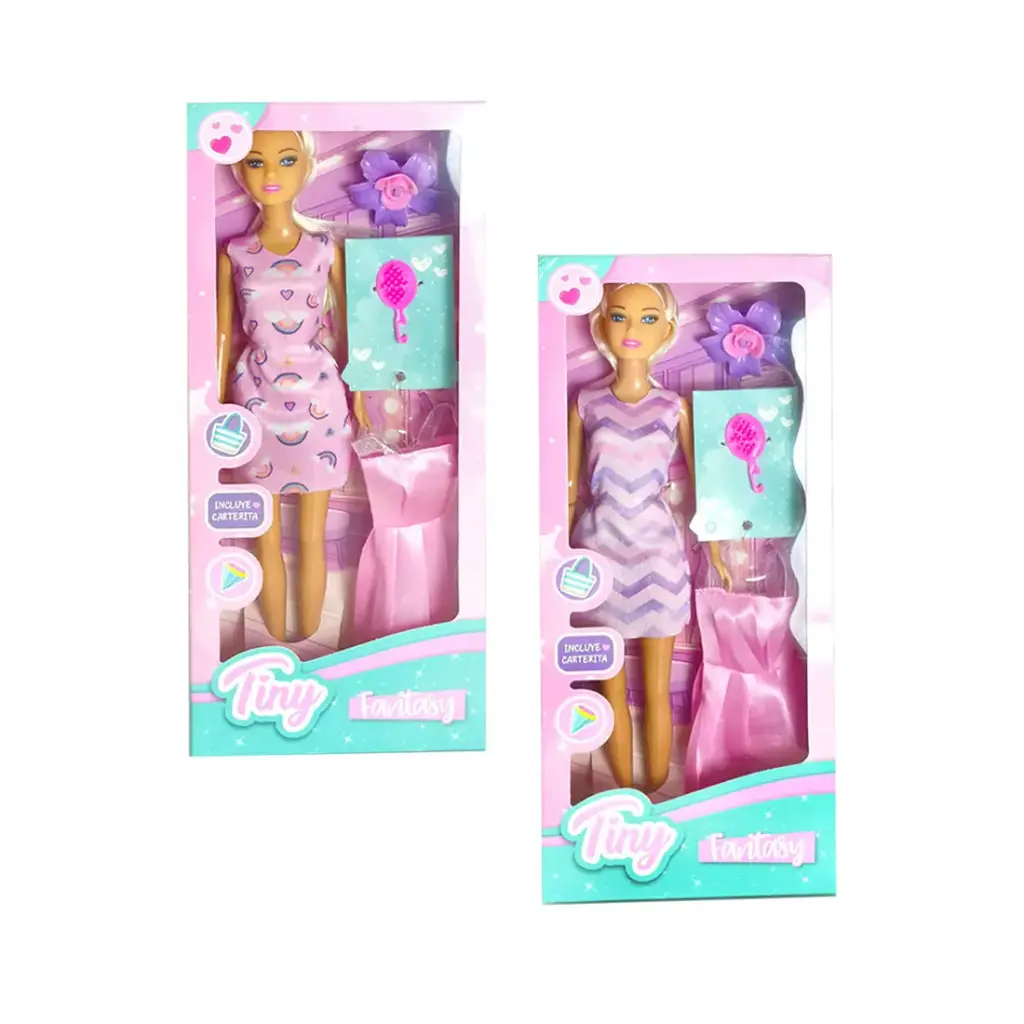 MUÑECA TINY FANTASIA C/ VESTIDO Y ACCESORIOS e/Cj ( 53390 )