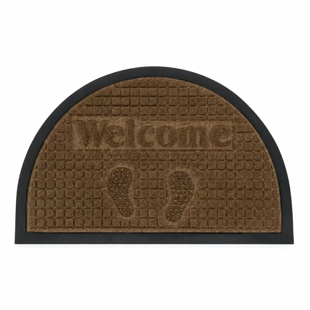 ALFOMBRA FELPUDO P/ PUERTA MEDIA LUNA 60 X 40CM ( 2614-1 )