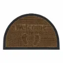 ALFOMBRA FELPUDO P/ PUERTA MEDIA LUNA 60 X 40CM ( 2614-1 )