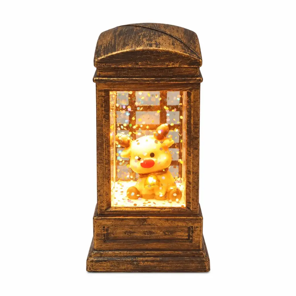 CABINA NAVIDEÑA C/ LUZ 4 X 7.5CM ( A-364 )