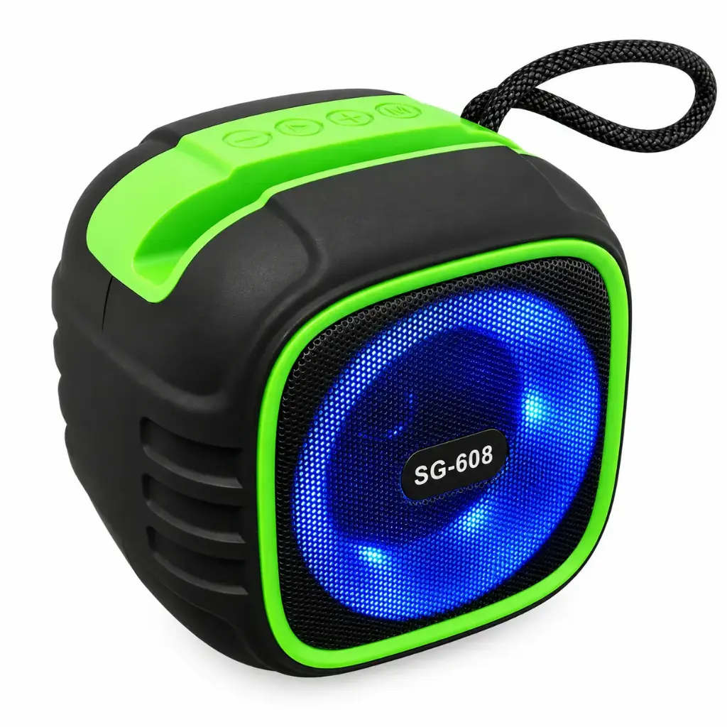 PARLANTE BLUETOOTH C/ LUZ E/ CJ ( SG-608 )
