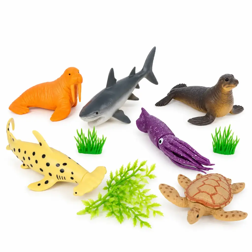 SET DE ANIMALES MARINOS X6 E/ BO ( H0750-2 )
