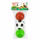 PELOTA CHIFLE X3 6.5CM E/ BO ( STY-QP02-2 )