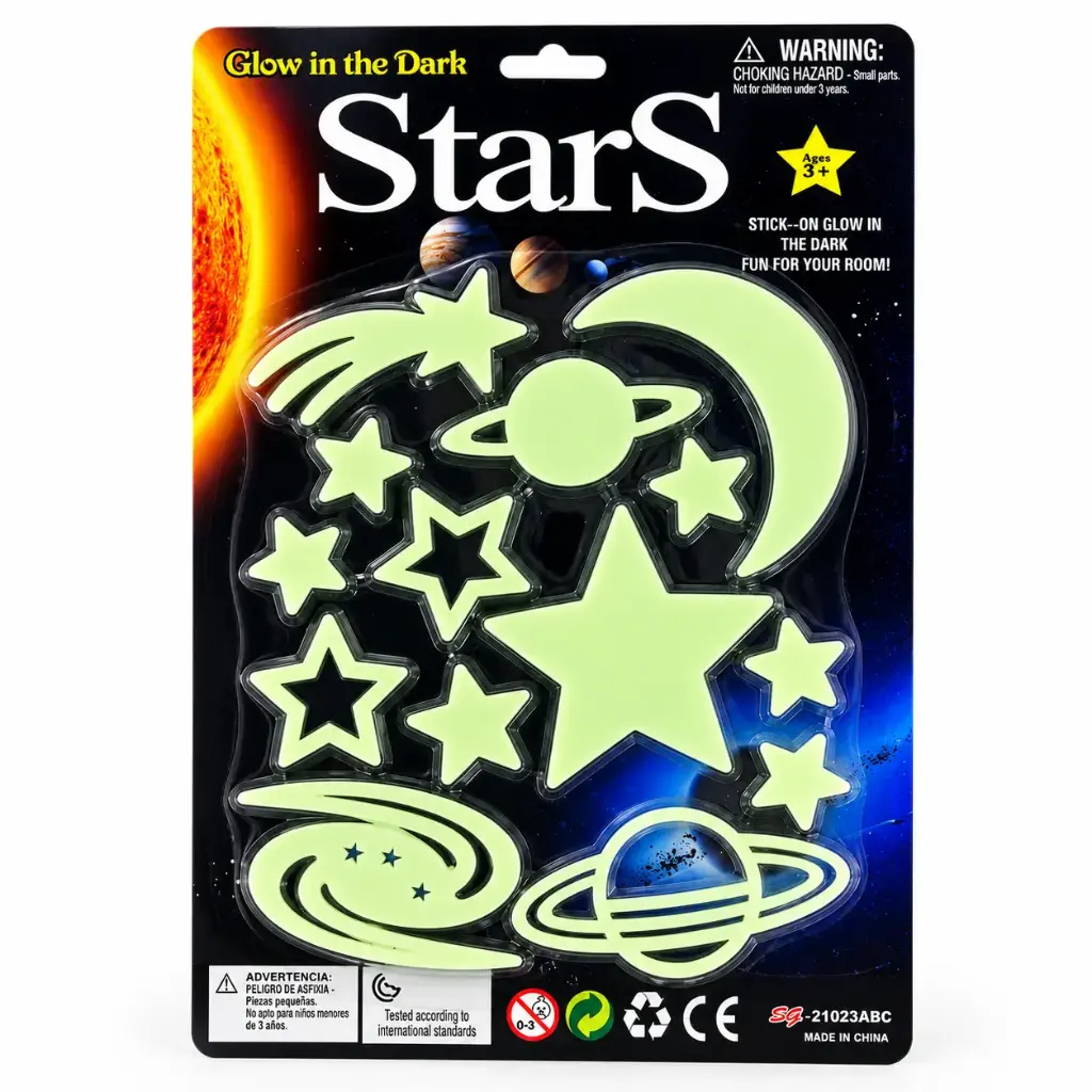 ADHESIVOS LUMINOSOS ESTRELLAS X13 E/ BL ( SG21023ABC ) 