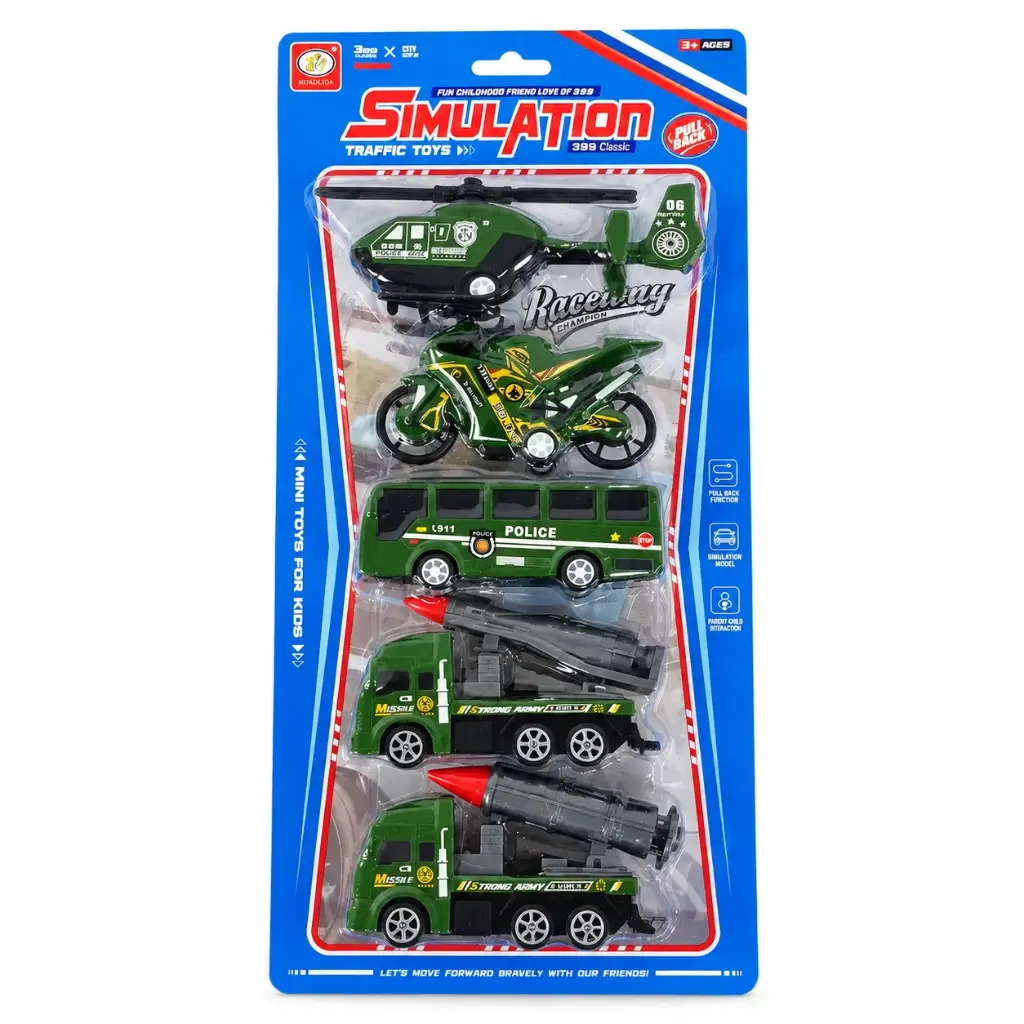 SET VEHICULOS MILITAR X5 E/ BL ( 399-666C )