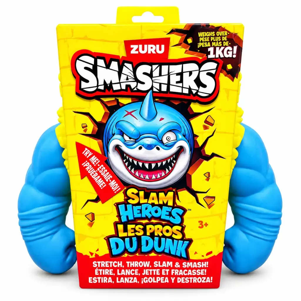 MUÑECO ESTIRABLE TIBURON O LUCHADOR SMASHER HEROE E/ CJ ( 7819 )