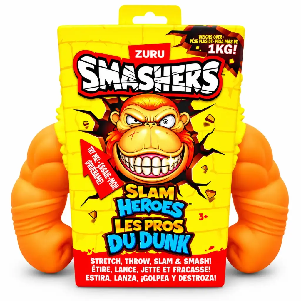 MUÑECO ESTIRABLE GORILA SMASHER HEROE E/ CJ ( 7820 )