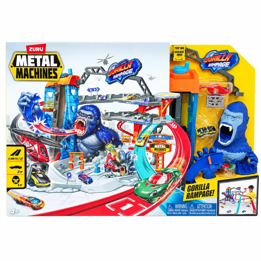 PISTA DE AUTO METAL MACHINES GORILA RAMPAGE X 3MTS E/ CJ ( 7627 )