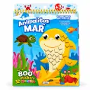 LIBRO ANIMALITOS DEL MAR C/ 800 STICKERS E/ BO ( CAD229-760 )