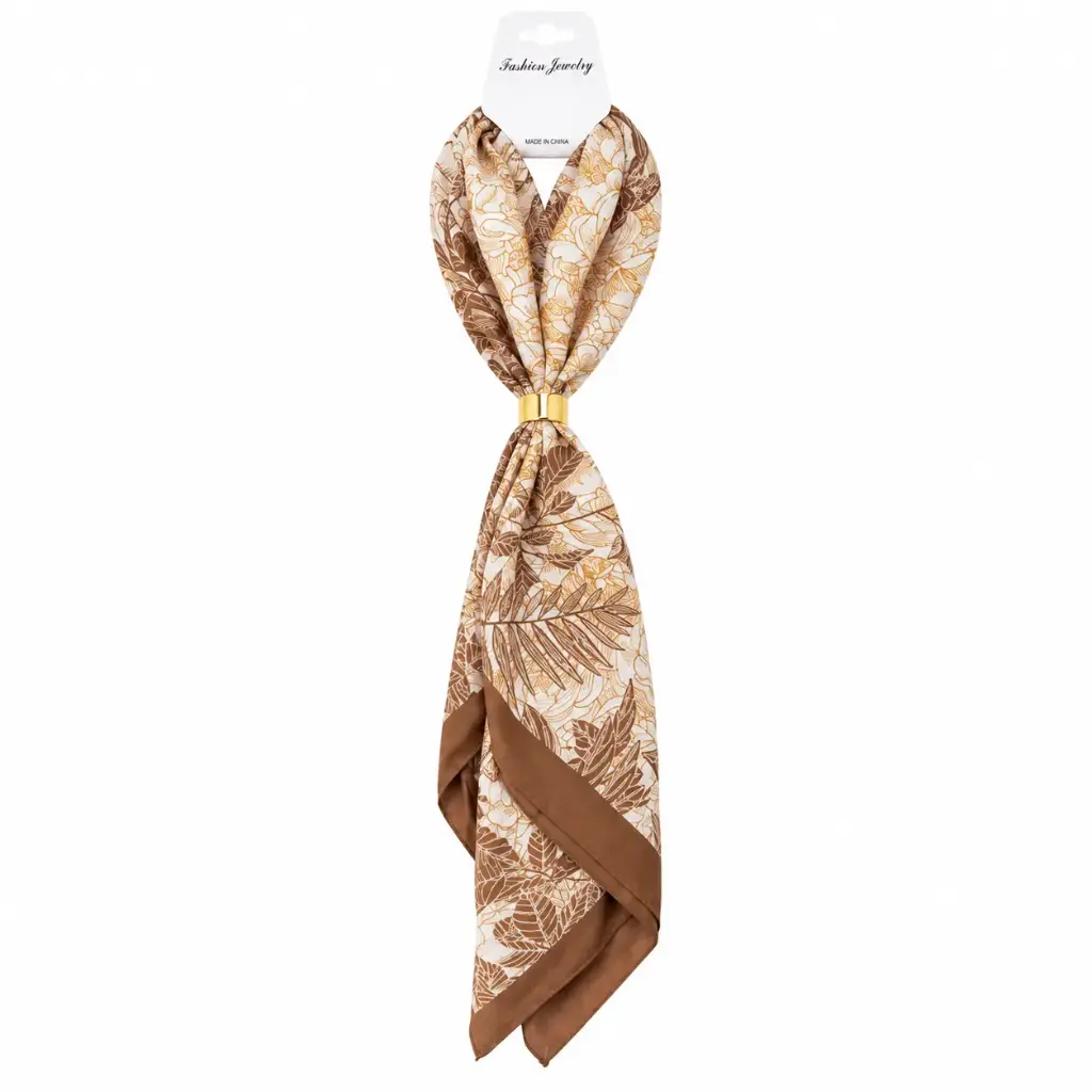 PAÑUELO SEDA ESTAMPADO 70 X 70CM E/ CT ( DL23354 )
