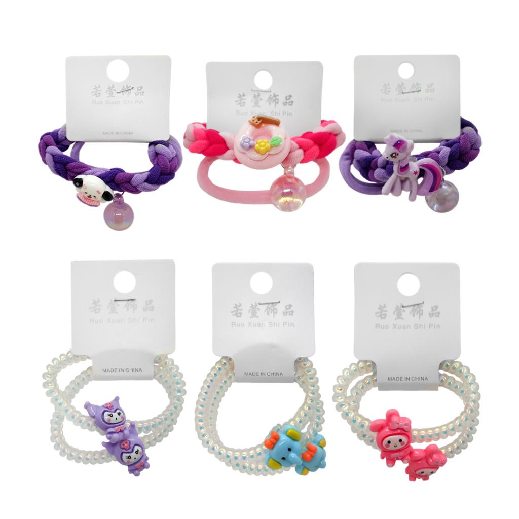 COLITA TRENZADA RESORTE C/APLIQUE X2 E/CT