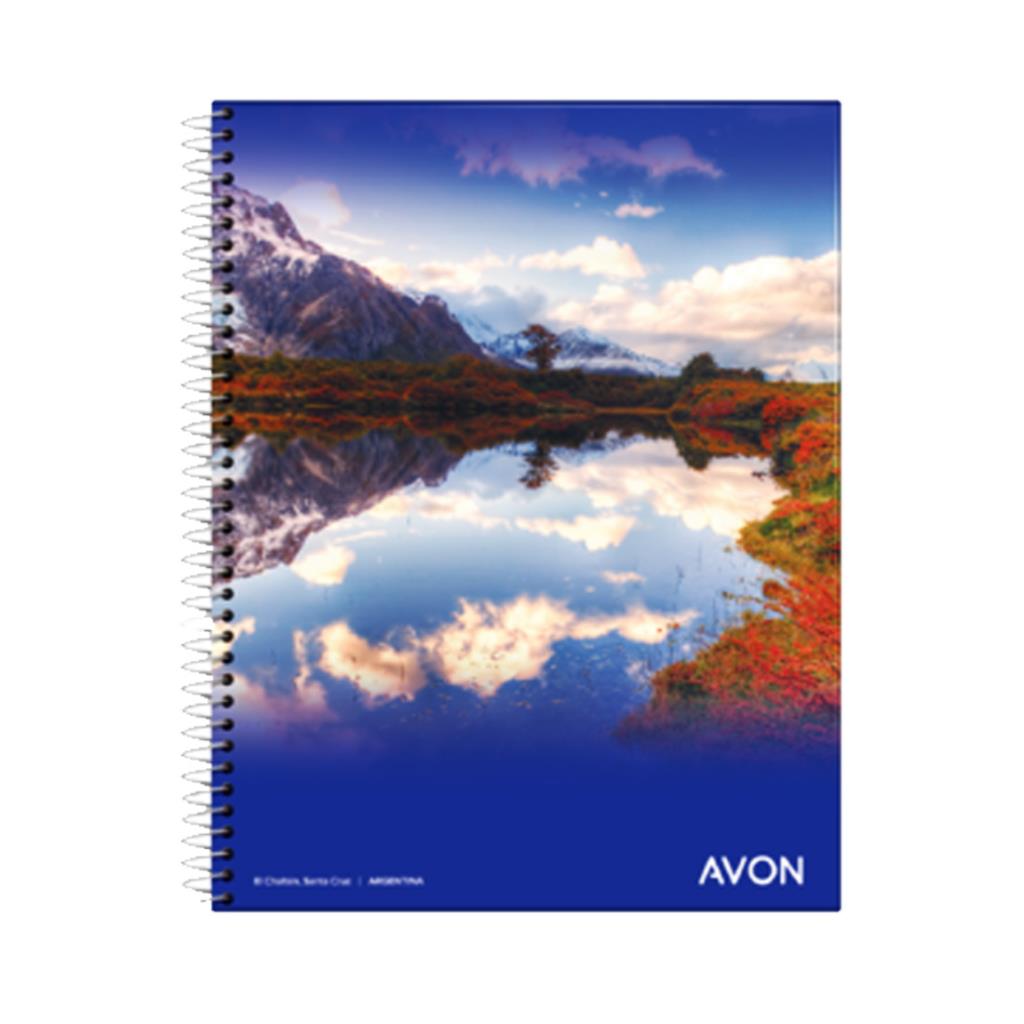 &CUADERNO AVON A4 C/ ESPIRAL x 84HJS RAYADAS