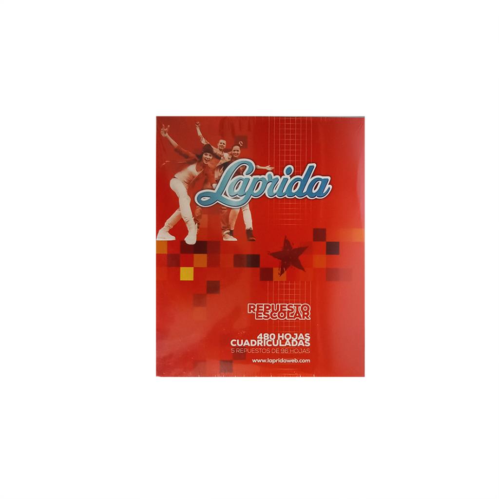 *REPUESTO DE HOJAS LAPRIDA X 480HJS CUADR