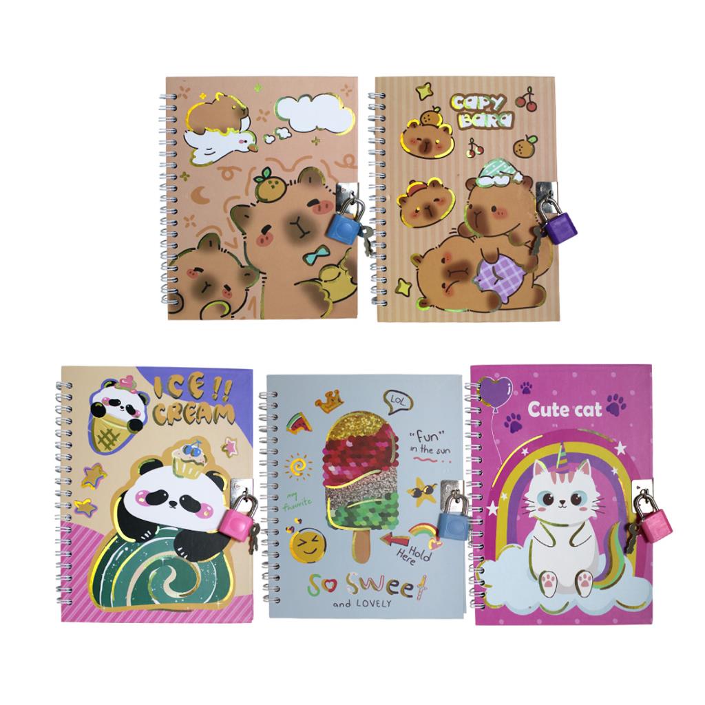 DIARIO INTIMO PERSONAJES C/ CANDADO Y ESPIRAL E/BO