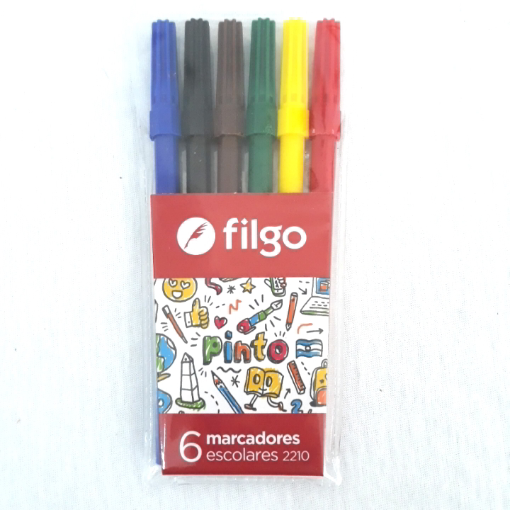 MARCADOR ESCOLAR FILGO PINTO 210 x6 e/Bl ( CM2210-E6 )