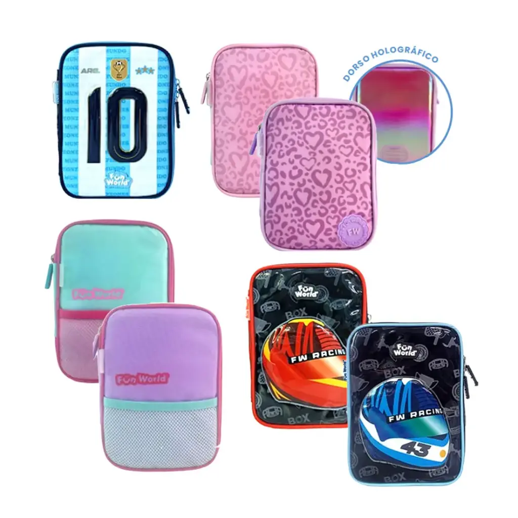 CARTUCHERA FUN WORLD RECTANGULAR 1 CIERRE ( 174 / 152 / 196 / 193 )