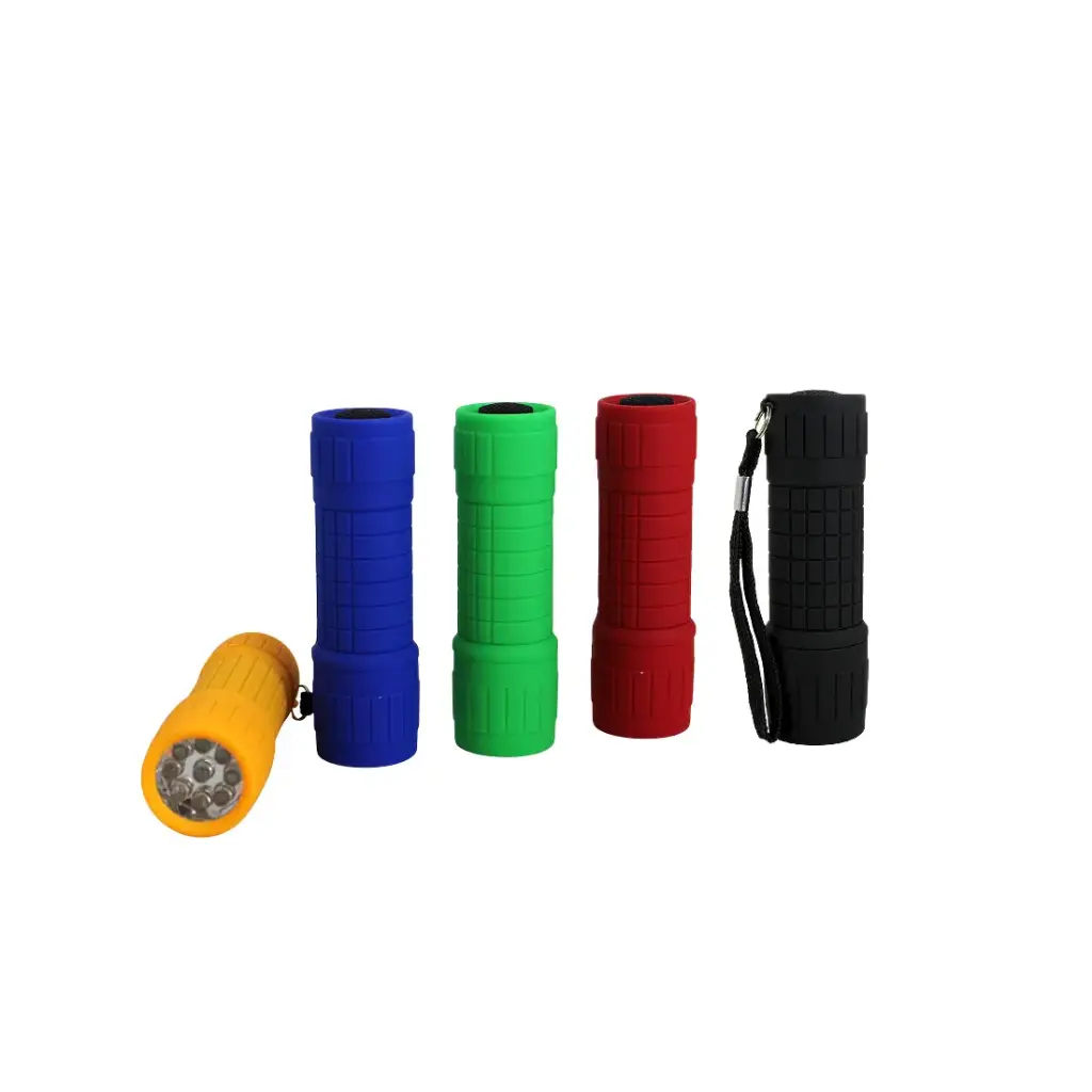 LINTERNA 9 LED SILICONA 9.5cm ( 10080 )