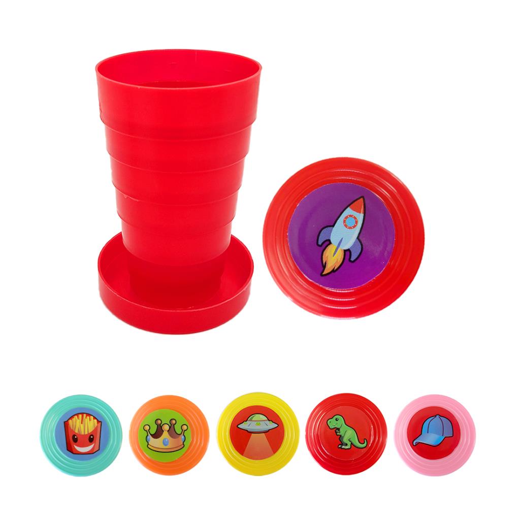 VASO PLEGABLE PLASTICO DISEÑO 9CM ( 001-000050 )