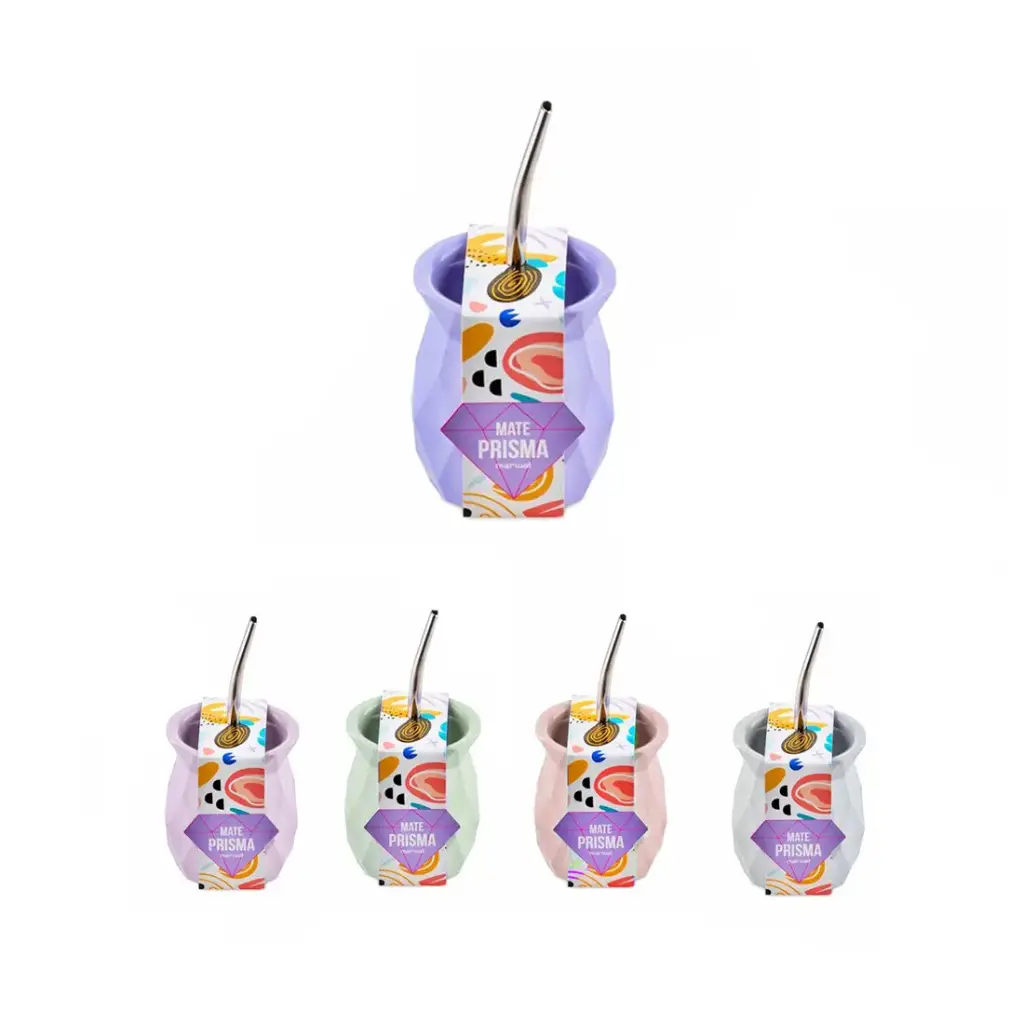 MATE FACETADO C/ BOMBILLA AUTOLIMPIANTE e/Ct ( 972 )