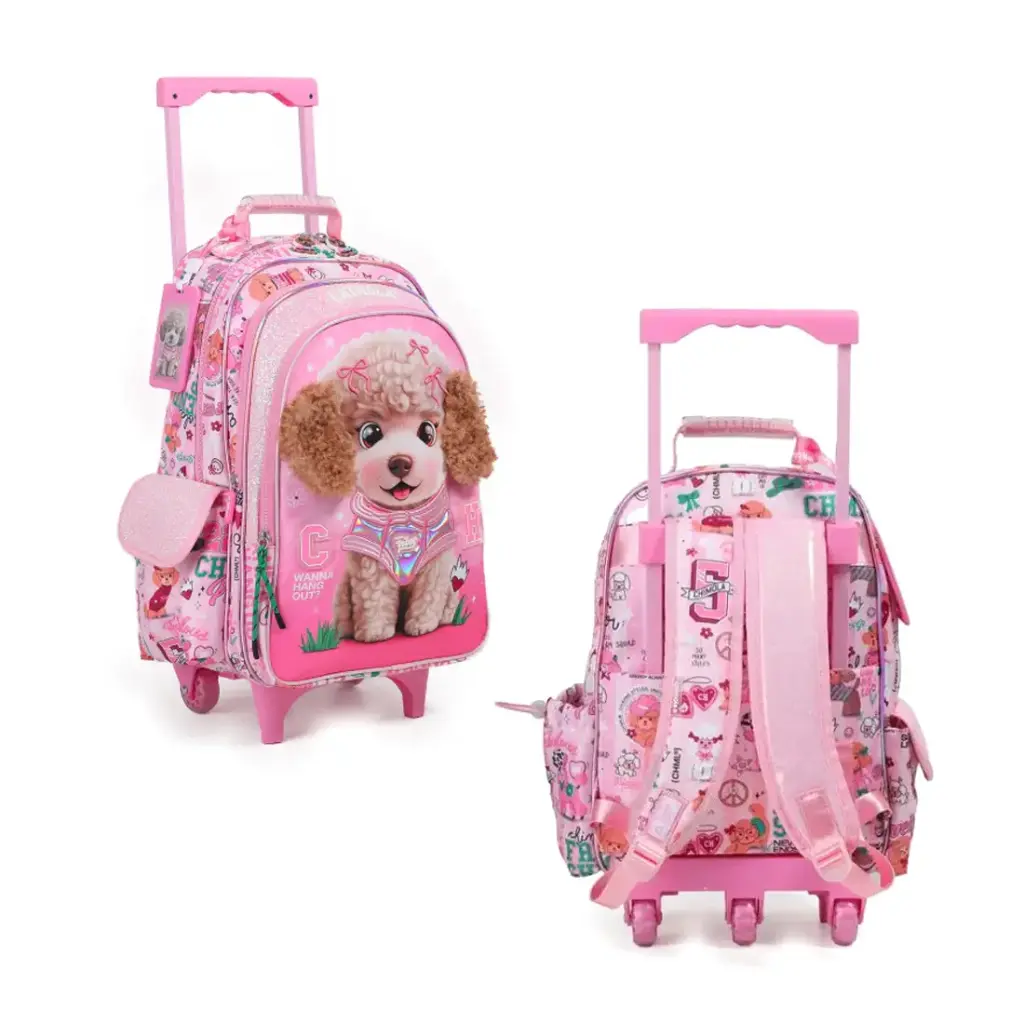MOCHILA CARRITO POODLE 3 CIERRES 45cm ( BT278 ) 