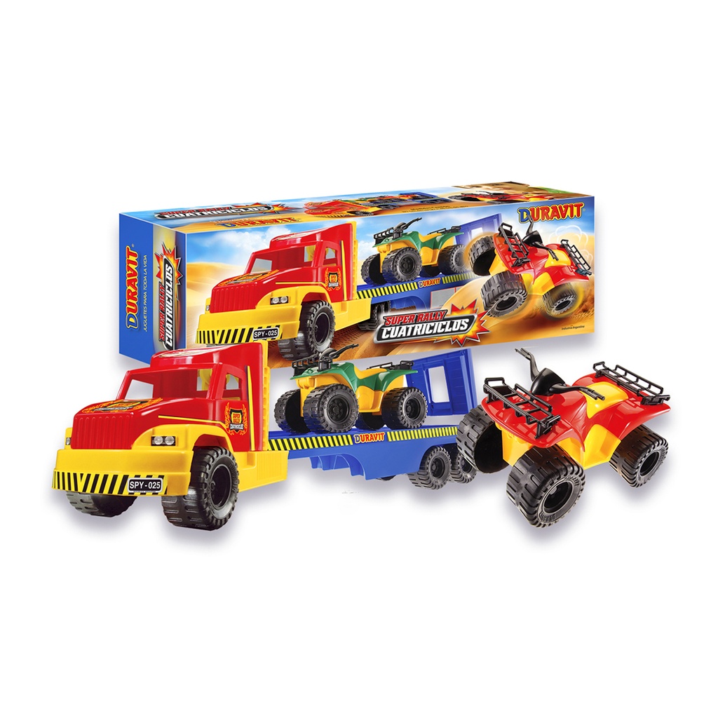 DUR *CAMION C/ ACOPLADO C/ CUATRICICLOS X2 E/CJ ( DUR229 )