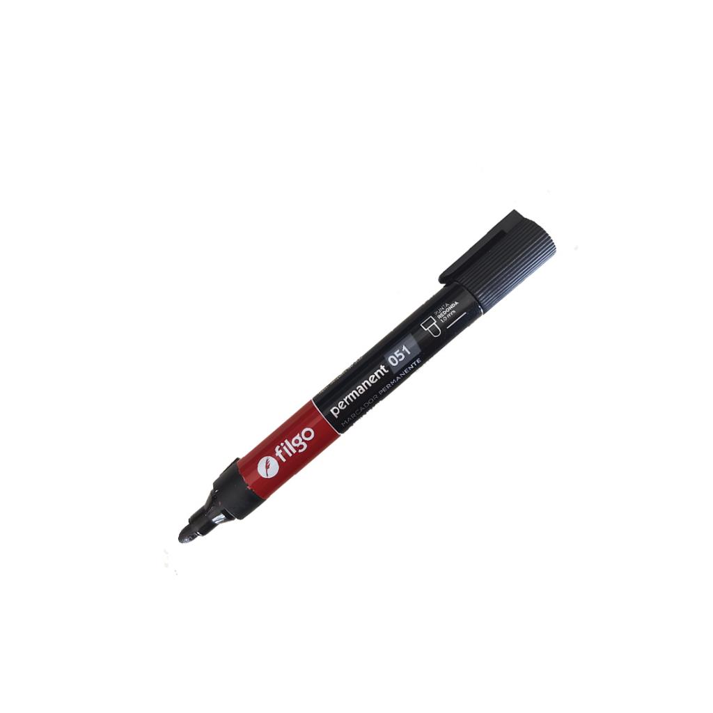 MARCADOR PERMANENTE FILGO 051 REDONDO 1-2MM NEGRO ( PM051-001 )