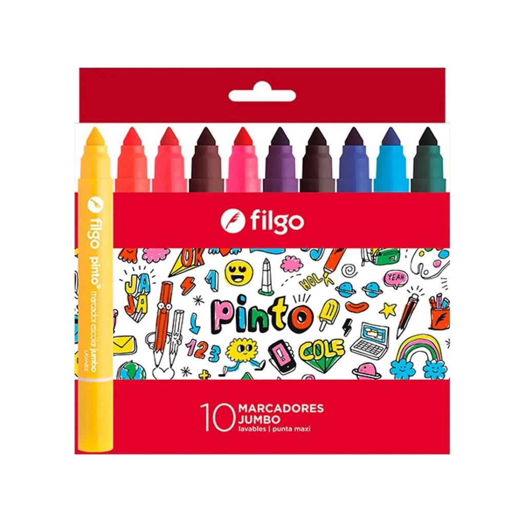 MARCADORES JUMBO X10 PINTO FILGO E/ CJ ( CMJ-E10-SUR )