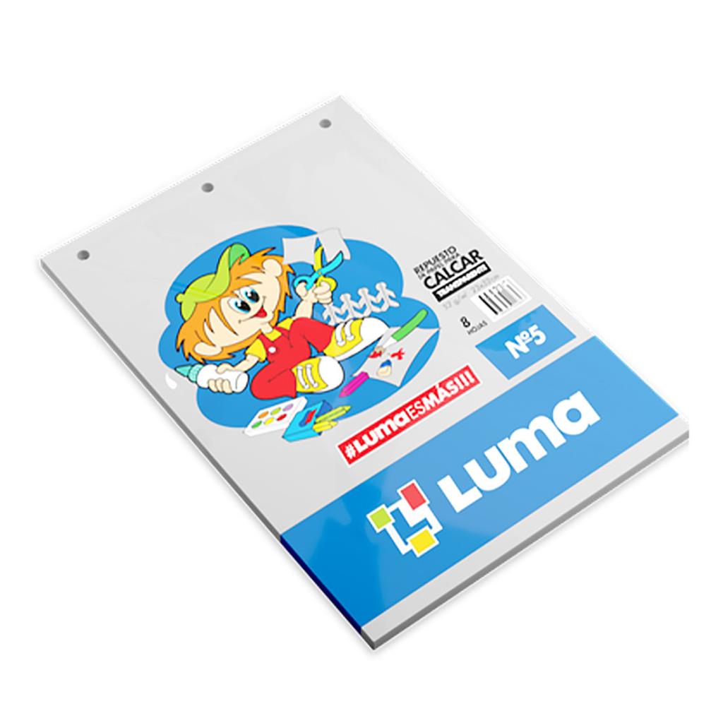 REPUESTO P/ CALCAR LUMA N° 5 x 8hjs