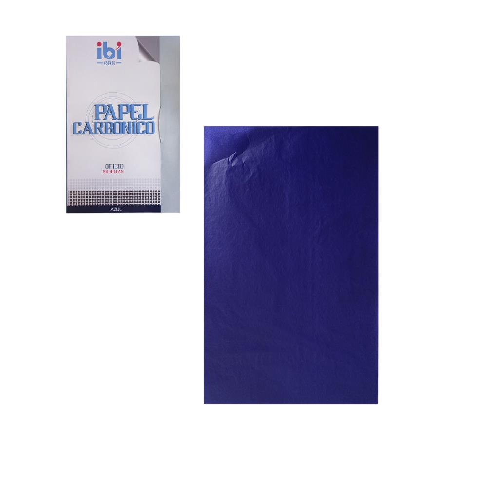 PAPEL CARBONICO AZUL OFICIO IBI ( 645008 )