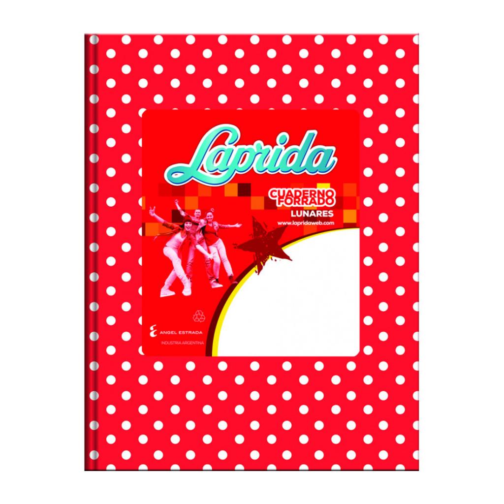 *CUADERNO LAPRIDA T/ DURA LUNARES x 50HJS RAYAD ROJO