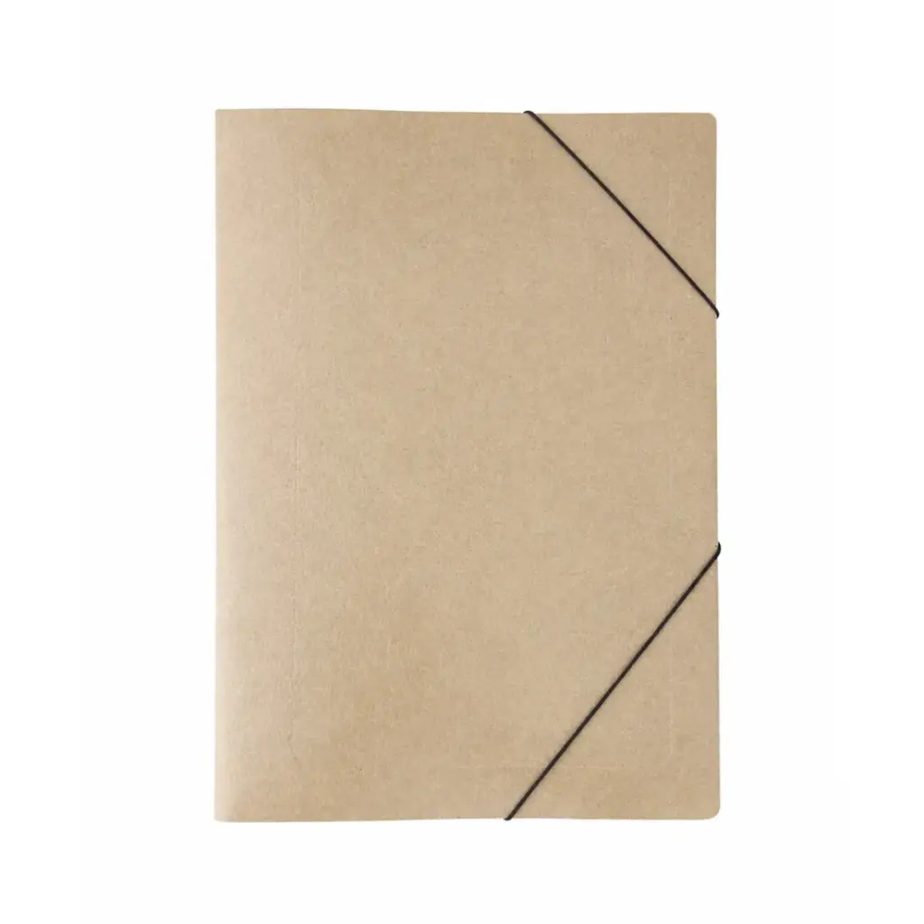 CARPETA DOBLE OFICIO 3 SOLAPAS C/ ELASTICO MARRON ( 000466 )