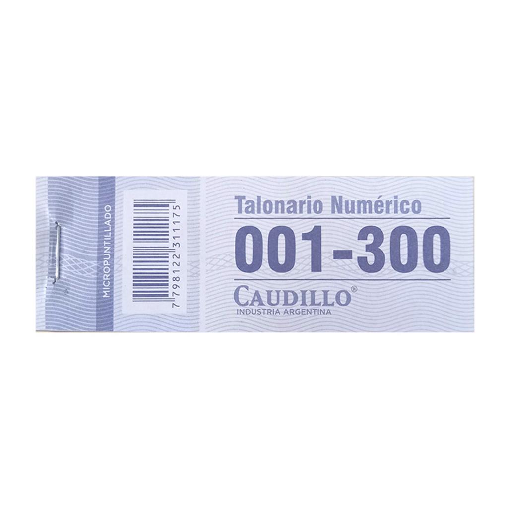 TALONARIO NUMEROS DEL 1 AL 300 ( 235 ).