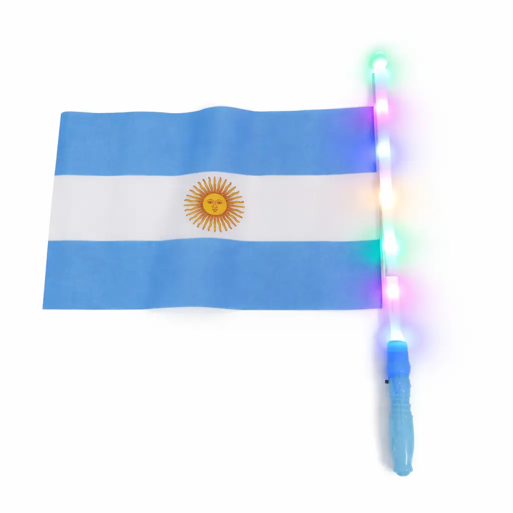 BANDERA ARGENTINA C/ PALO Y LUZ ( AG-807 )