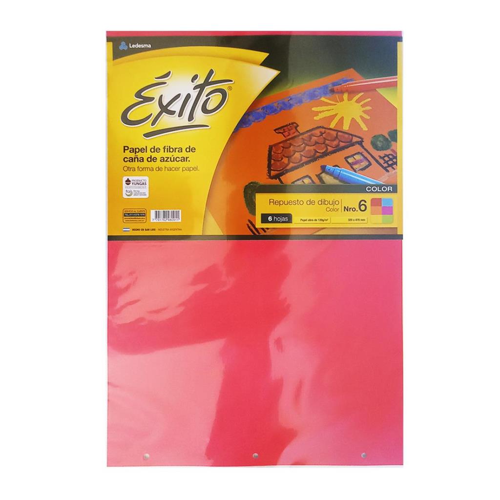 &*REPUESTO DE DIBUJO EXITO Nº6 COLOR x 6HJS