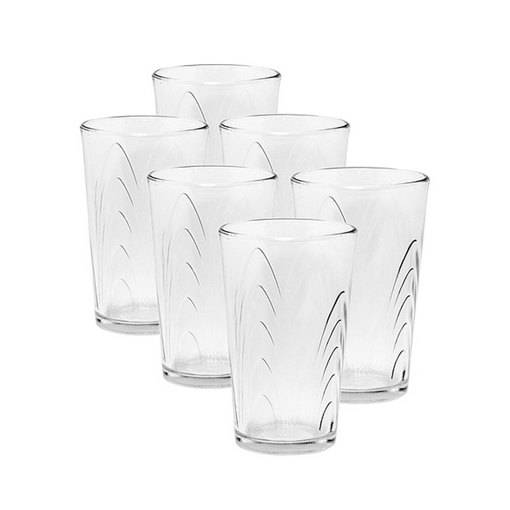 VASO VIDRIO 350ML CORALINE DURAX X6