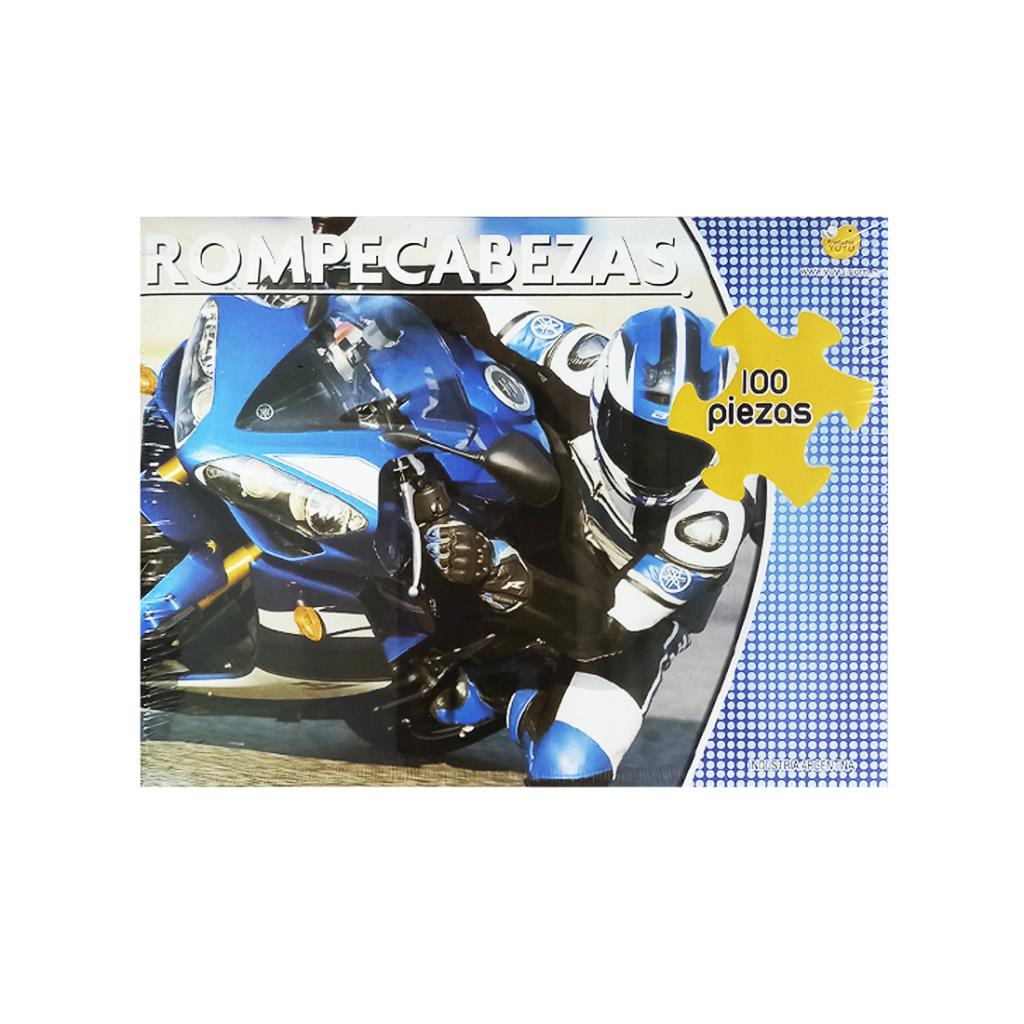 ROMPECABEZAS X 100PZS MOTO AZUL E/CJ ( 335 )