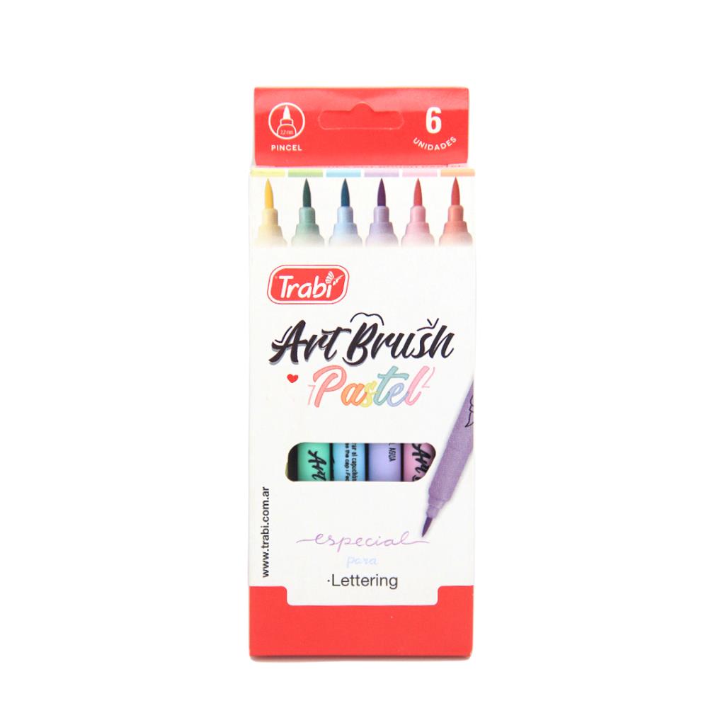 MARCADOR TRABI ART BRUSH PASTEL X6 E/CJ