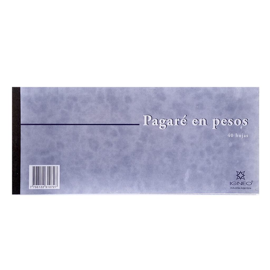 TALONARIO PAGARE EN PESOS IGNEO X40 HJS