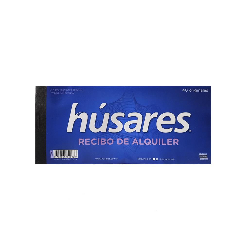 TALONARIO RECIBO ALQUILER HUSARES X 40 ( 1903 )