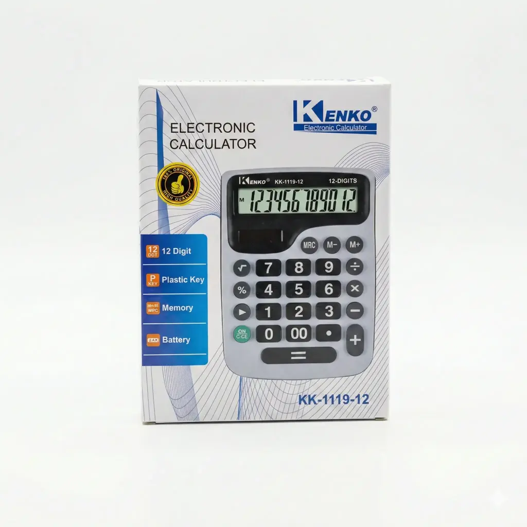 CALCULADORA KENKO 12 DIGITOS E/ CJ ( KK-1119-12 )